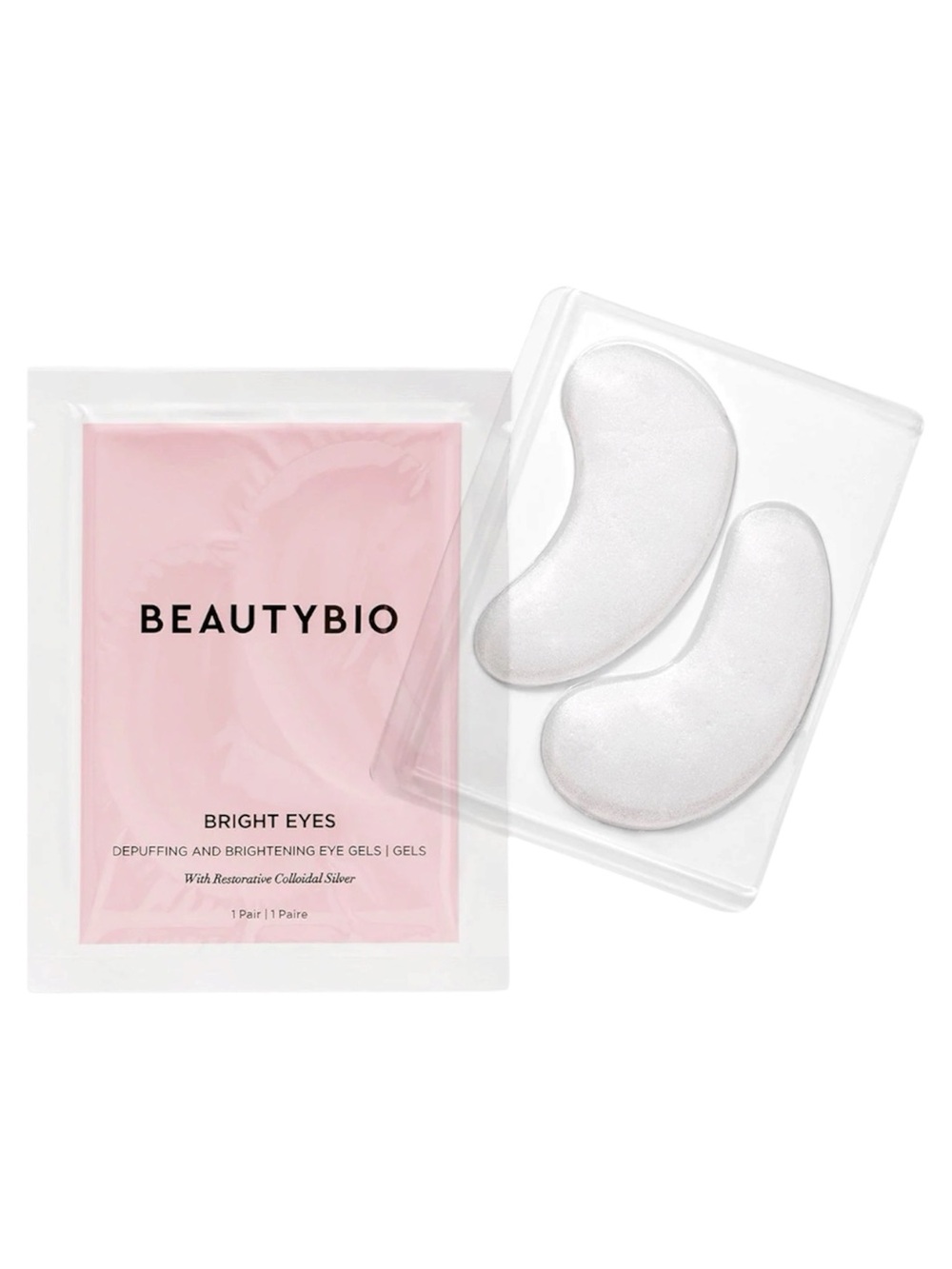 BEAUTYBIO BRIGHT EYES COLLAGEN-INFUSED BRIGHTENING COLLOIDAL SILVER EYE MASKS
